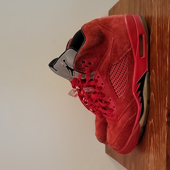 Nike Air Jordan 5 Retro Red Suede Sz 10 - Picture 3 of 8